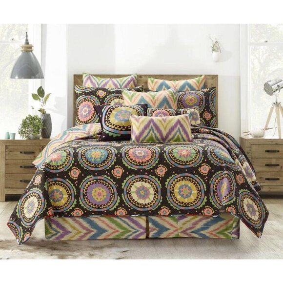 Farrah 3pc Quilt set by Virah Bella - Picture 3 of 5